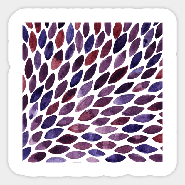 Watercolor brush strokes burst - purple autumn Sticker by wackapacka